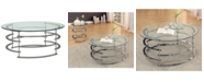 Furniture of America CLOSEOUT Intra Glass Top Coffee Table